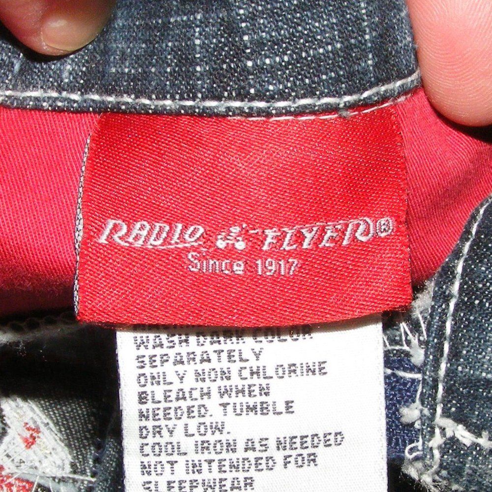 new! RADIO FLYER Denim Jumpsuit/Short-alls 6-9mo, short sleeves - Picture 9 of 15